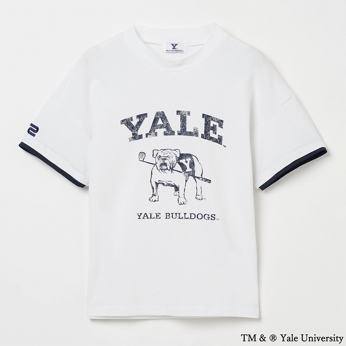 Rosasen（ロサーセン）冷感コットン半袖モックネック【YALE Universityコラボ】