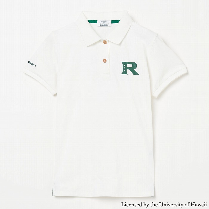 Rosasen（ロサーセン）ソロナ天竺半袖ポロ 【University of Hawaiiコラボ】