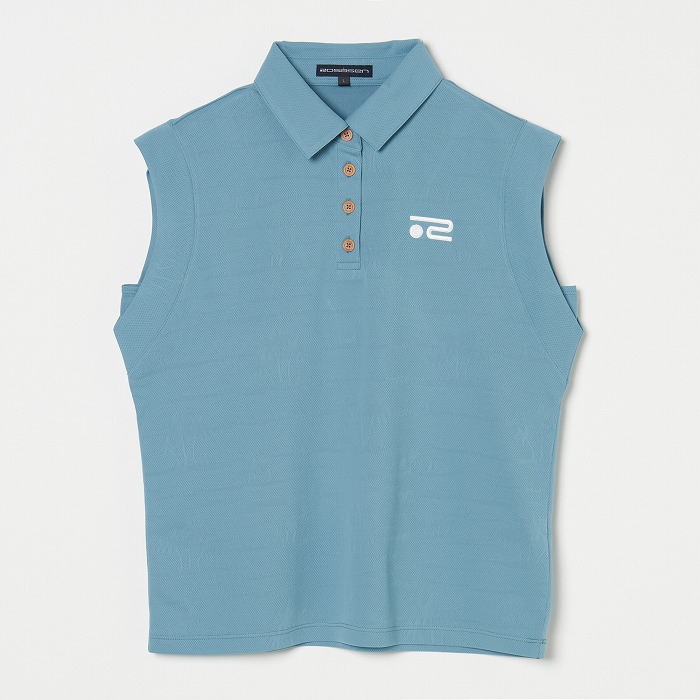 Rosasen（ロサーセン）メッシュジャカードノースリーブポロ