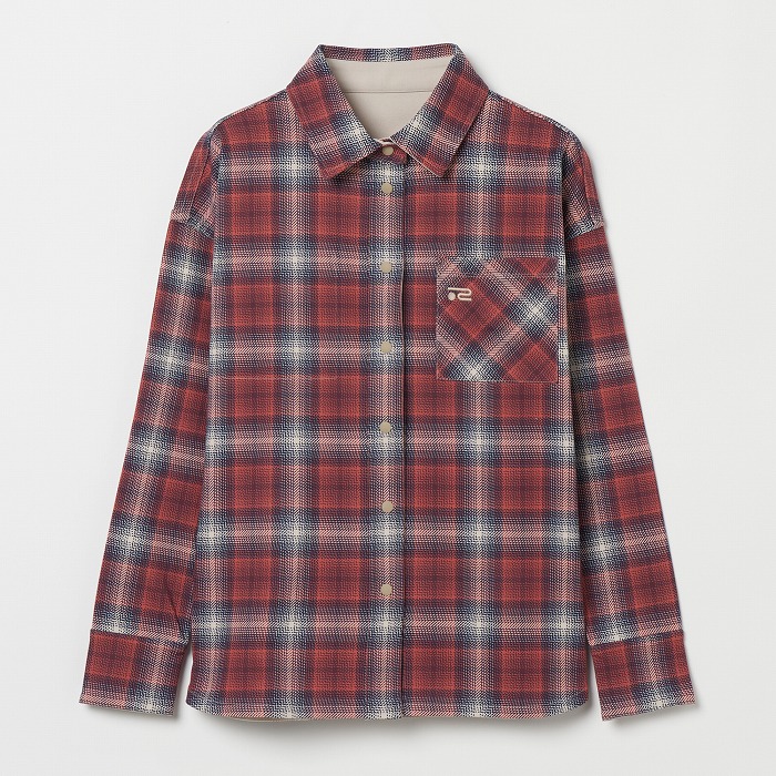 Rosasen（ロサーセン）リバーシブル チェック プルオーバー長袖シャツ