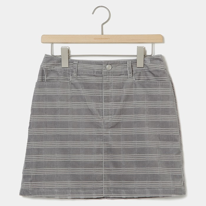 Rosasen（ロサーセン）シャンブレーコーデュロイチェックスカート