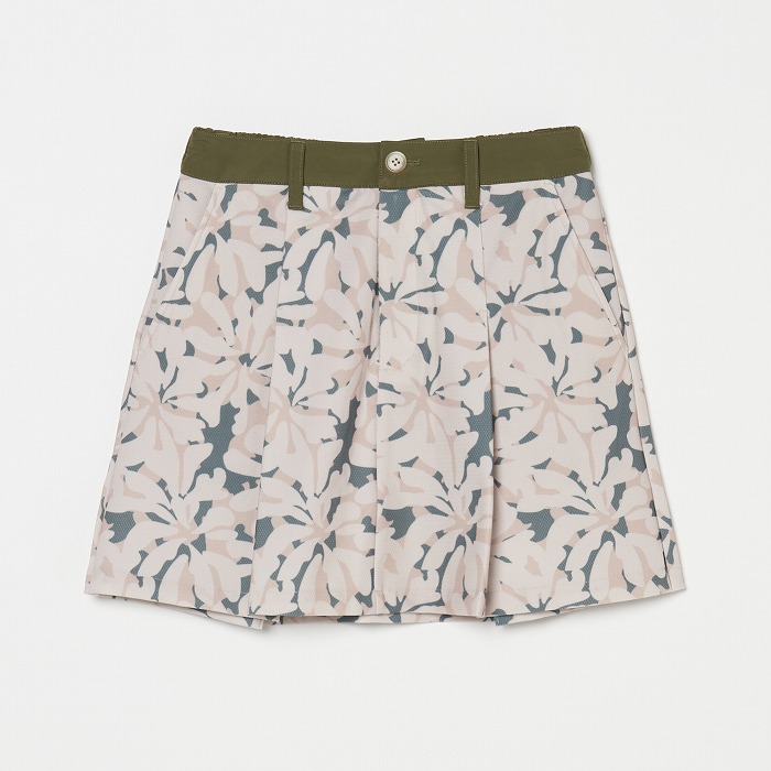 Rosasen（ロサーセン）ストレッチメッシュプリントタックスカート