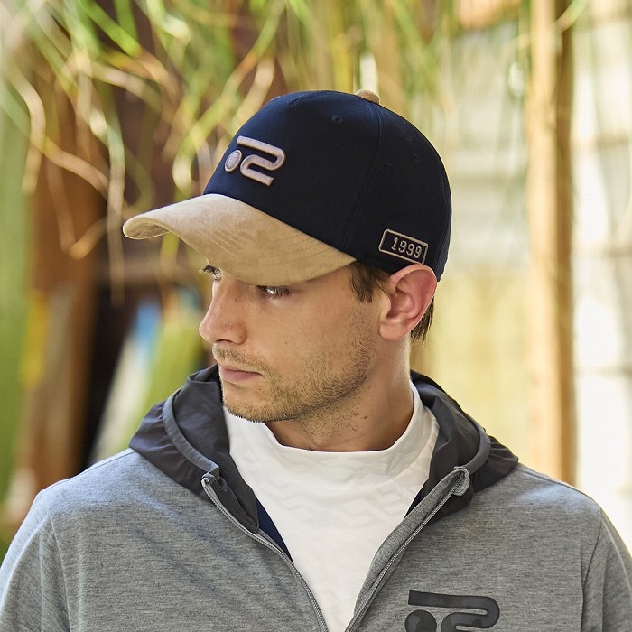 Rosasen（ロサーセン）メンズ 起毛ツイル フェイクスエード切替 キャップ