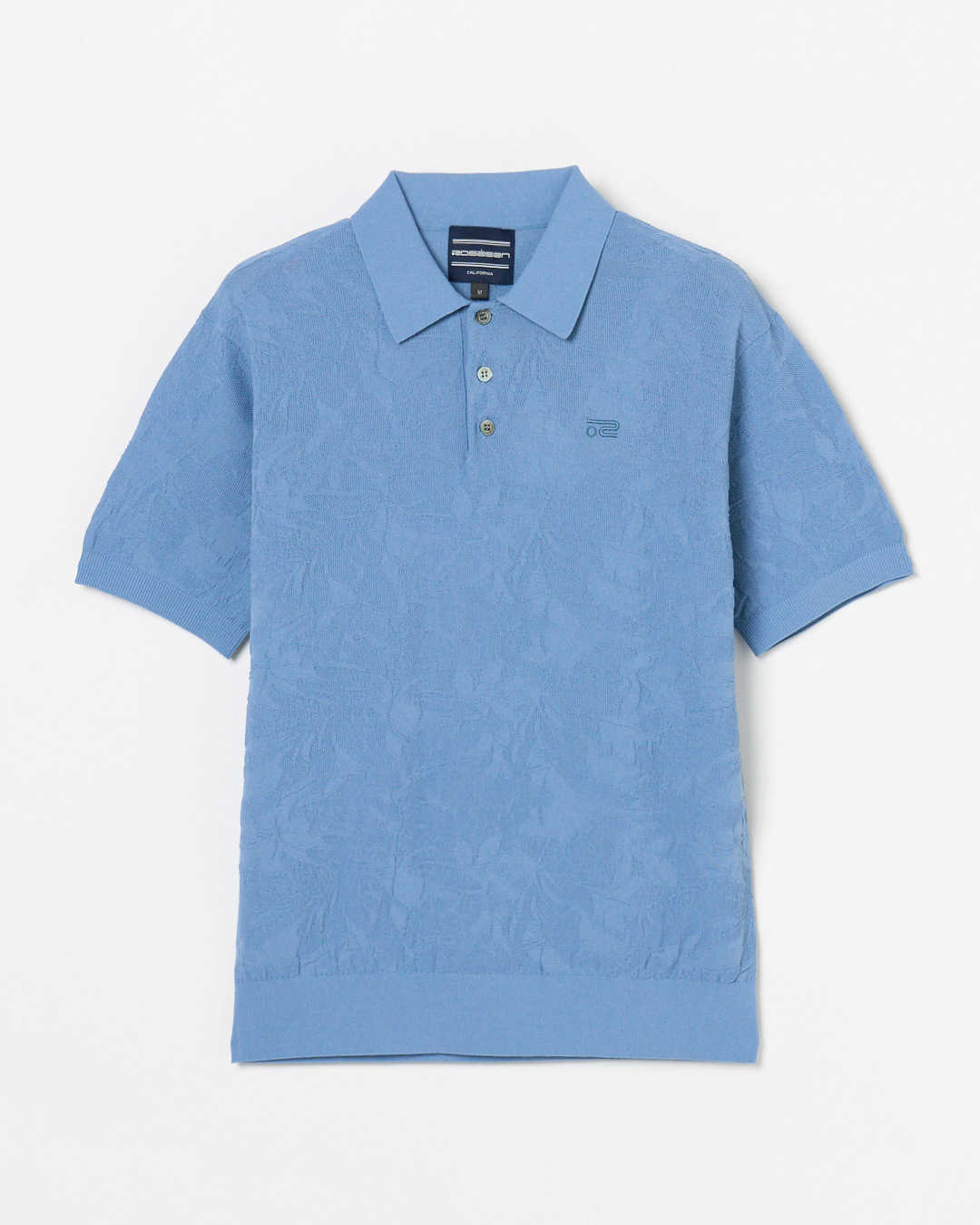 Rosasen（ロサーセン）A-Line レーヨンジャガードニット 半袖ポロシャツ