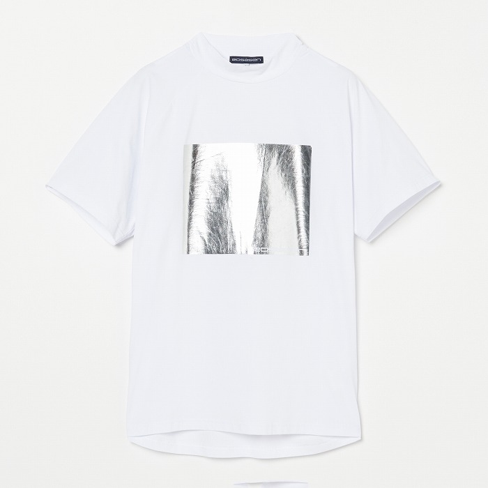 Rosasen（ロサーセン）A-Line 箔プリントモックネック