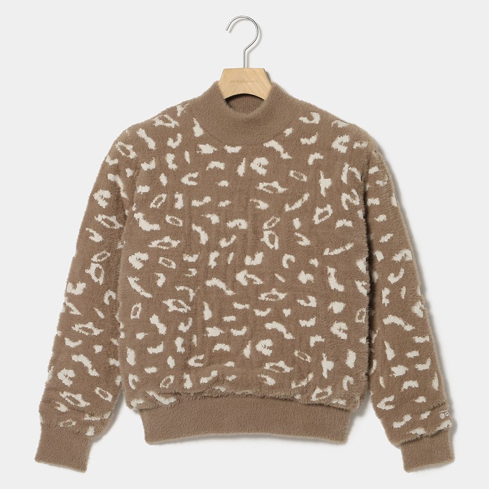 Rosasen（ロサーセン）A-Line ヒョウ柄シャギーニット