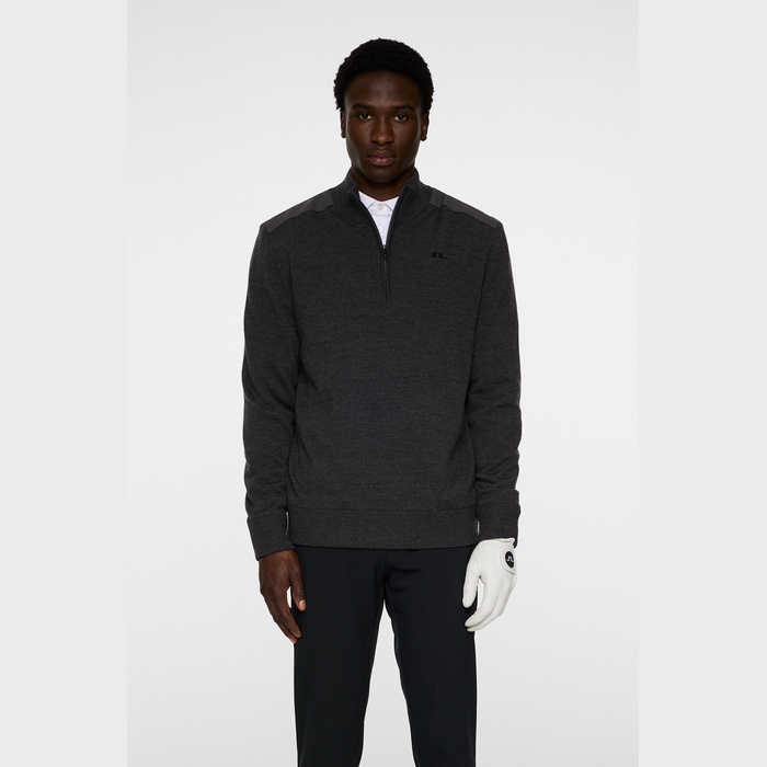 J.LINDEBERG（ジェイリンドバーグ）ミラノリブハイブリッドハーフジップセーター