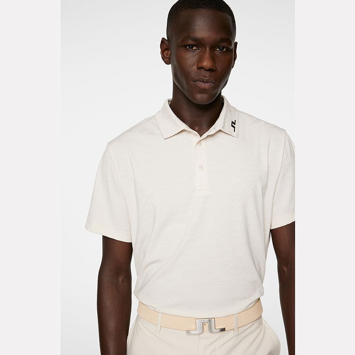 J.LINDEBERG（ジェイリンドバーグ）シーズングラフィック柄ジャガード半袖ポロ