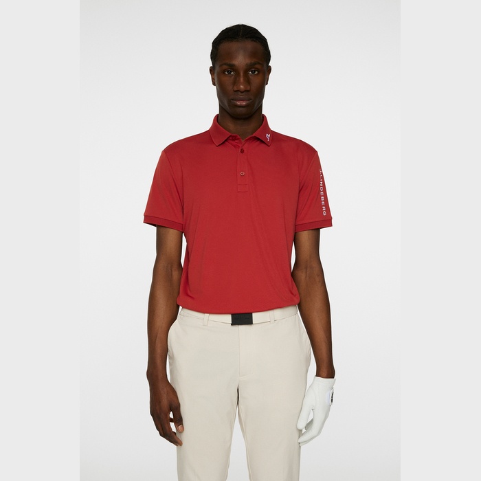 J.LINDEBERG（ジェイリンドバーグ）袖ロゴ刺繍ポロ