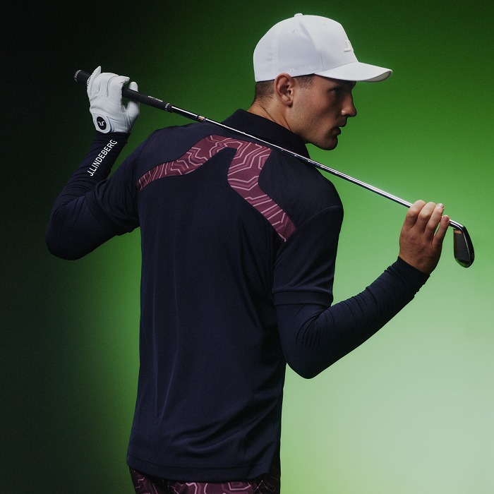 J.LINDEBERG（ジェイリンドバーグ）バックブリッジシーズン柄ポロ