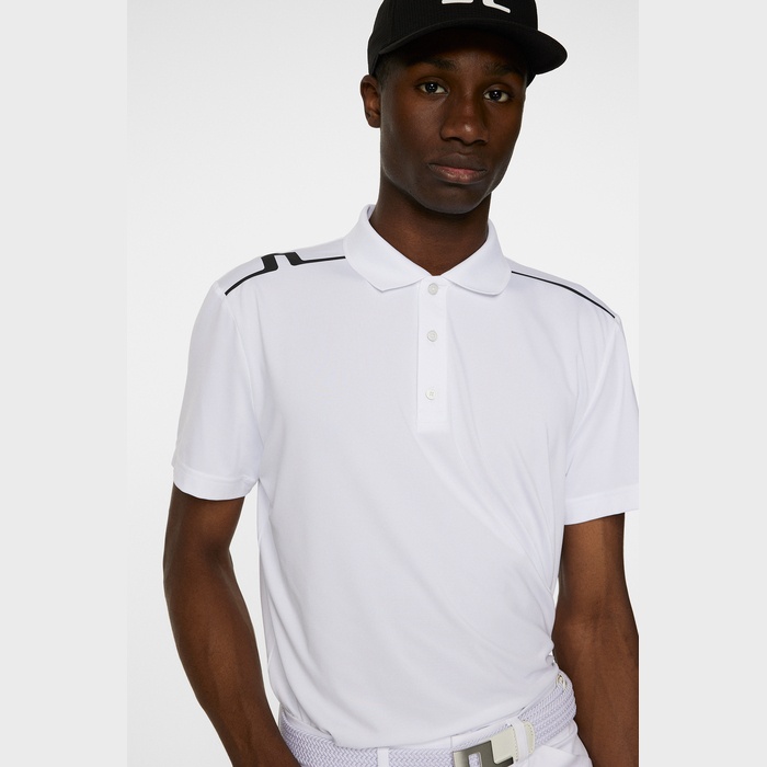 J.LINDEBERG（ジェイリンドバーグ）JL×ストライププリント半袖ポロ