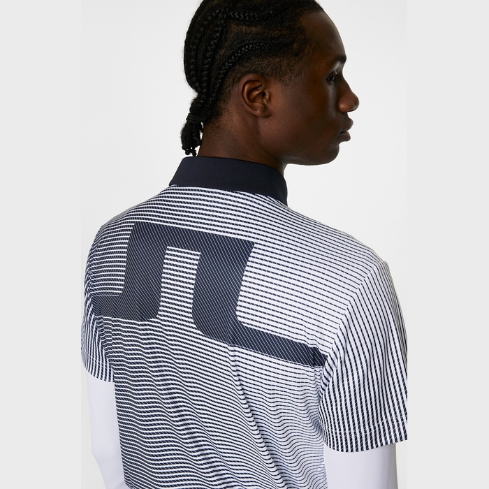 J.LINDEBERG（ジェイリンドバーグ）バックブリッジストライプポロ