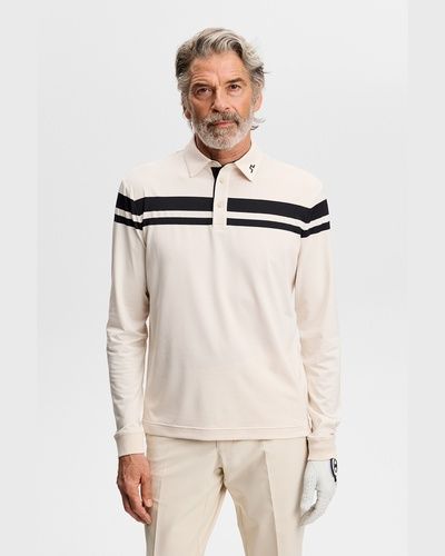 J.LINDEBERG（ジェイリンドバーグ） Kenny LS stripe polo