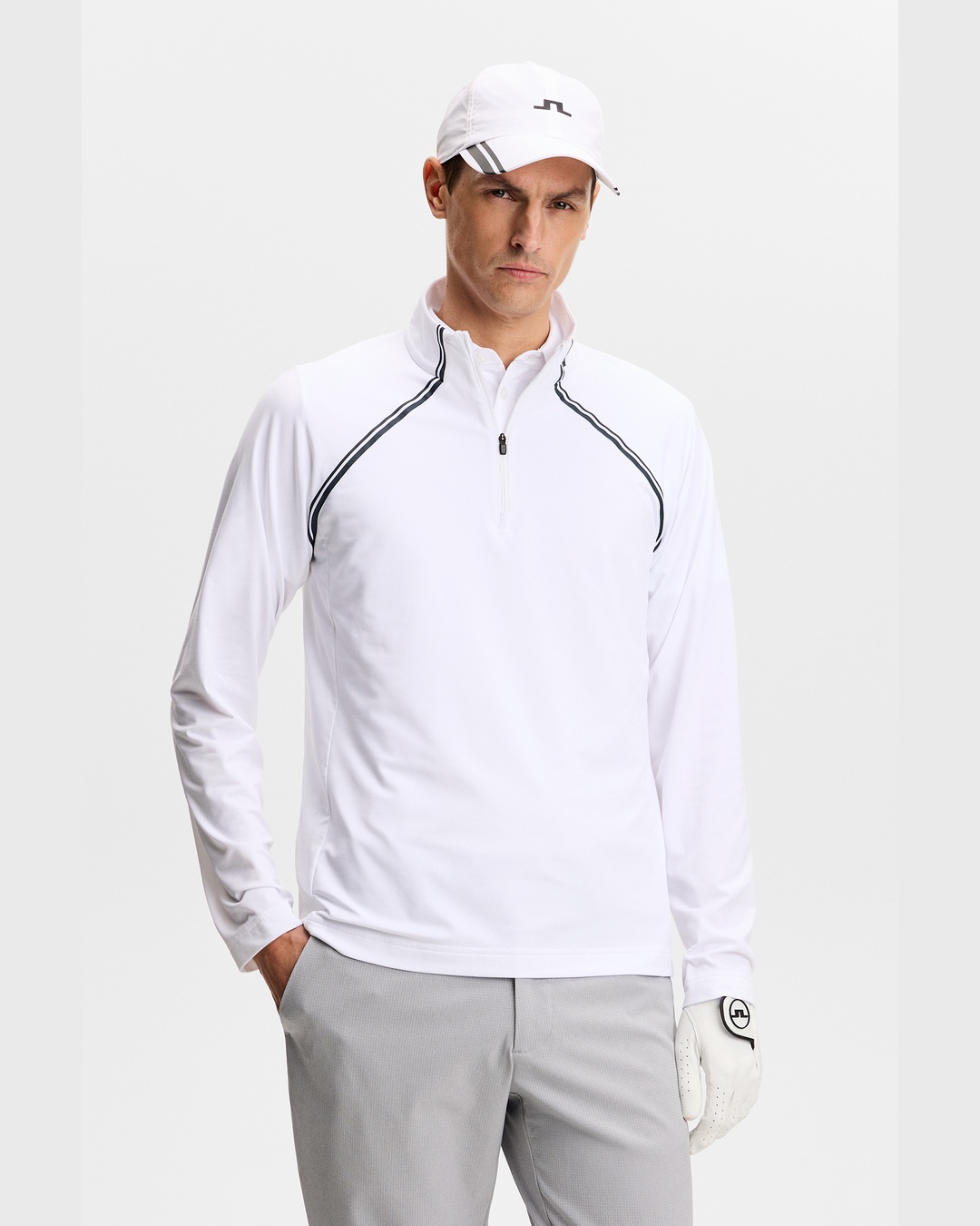 J.LINDEBERG（ジェイリンドバーグ）ショルダーストライプミッドレイヤー