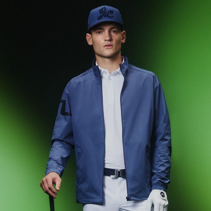 J.LINDEBERG（ジェイリンドバーグ）袖JLロゴストレッチブルゾン
