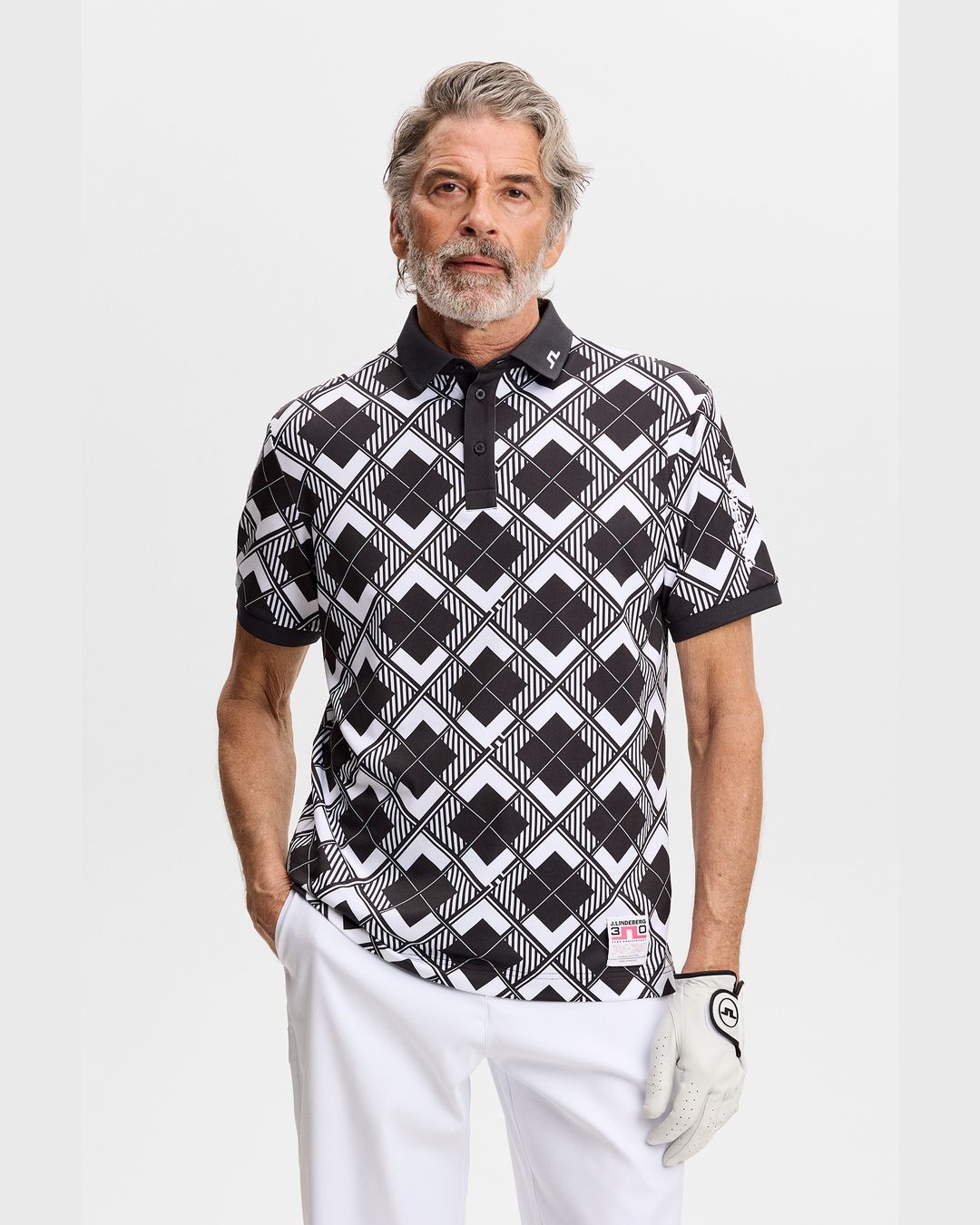 J.LINDEBERG（ジェイリンドバーグ）30Y Tour Tech Argyle Polo