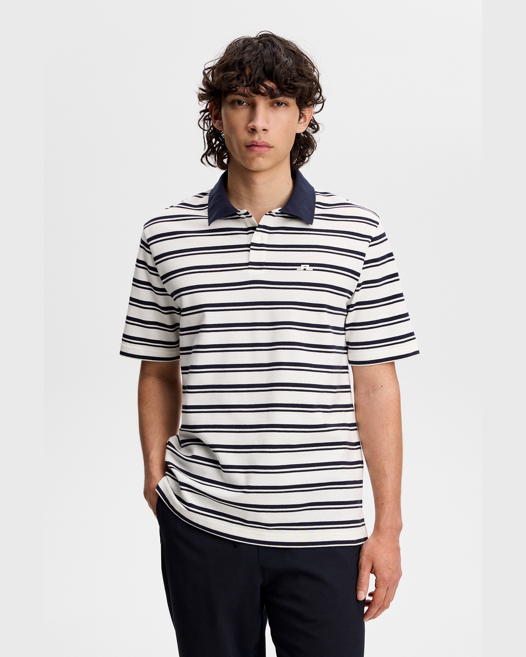 J.LINDEBERG（ジェイリンドバーグ）Trond Striped Polo Pique