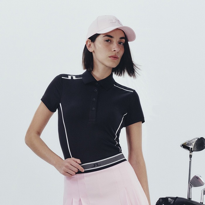J.LINDEBERG（ジェイリンドバーグ）JL×ストライププリント半袖ポロ