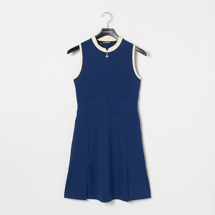 J.LINDEBERG（ジェイリンドバーグ）ボンバー衿ノースリーブワンピース