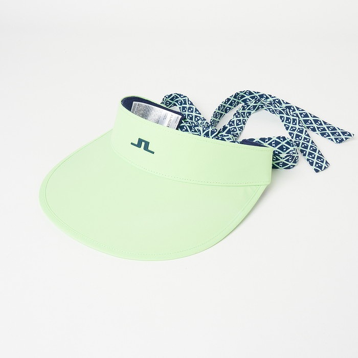 J.LINDEBERG（ジェイリンドバーグ）リボンタイ付ツバ広バイザー